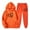 Orange 2, variant on Sweatsuits For Women Set 2 Piece Jogging Outfit Casual Loose Heartbeat Print Hoodie Tracksuit Long Pant Hooded Sport Outfits,Orange 2,XL