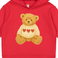 thumbnail image 3 of Inktastic Adorable Vintage Bear Sweater with Hearts Toddler Hoodie, 3 of 4