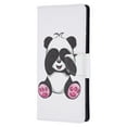 thumbnail image 6 of Galaxy S21 Ultra Case Cute Embossed Pattern Premium Leather Wallet Cover Flip Stand Credit Card Slots Pocket Holder Magnetic Closure Folio Case for Samsung Galaxy S21 Ultra, Giant Panda, 6 of 8