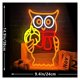 thumbnail image 4 of Letrero De Neón De Búho De Calabaza Luz LED Regulable Para Dormitorio, Fiesta De Carnaval, Bar, Tienda, Sala De Juegos Decoración De Pared 38cmx24cm, 4 of 8