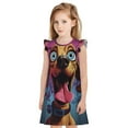 thumbnail image 1 of Balery Cartoon Big-Eyed Dog Camisón de princesa para niñas, pijama de algodón con mangas abullonadas, suave y bonito.-XX-Large, 1 of 6