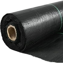 KFFKFF Weed Barrier 6 x 250 ft 4.1 Oz Weed Deterrent Landscape Cloth, Robust PP Woven Ground Cover for Outdoor Yard, Grass, Pathway, Black
