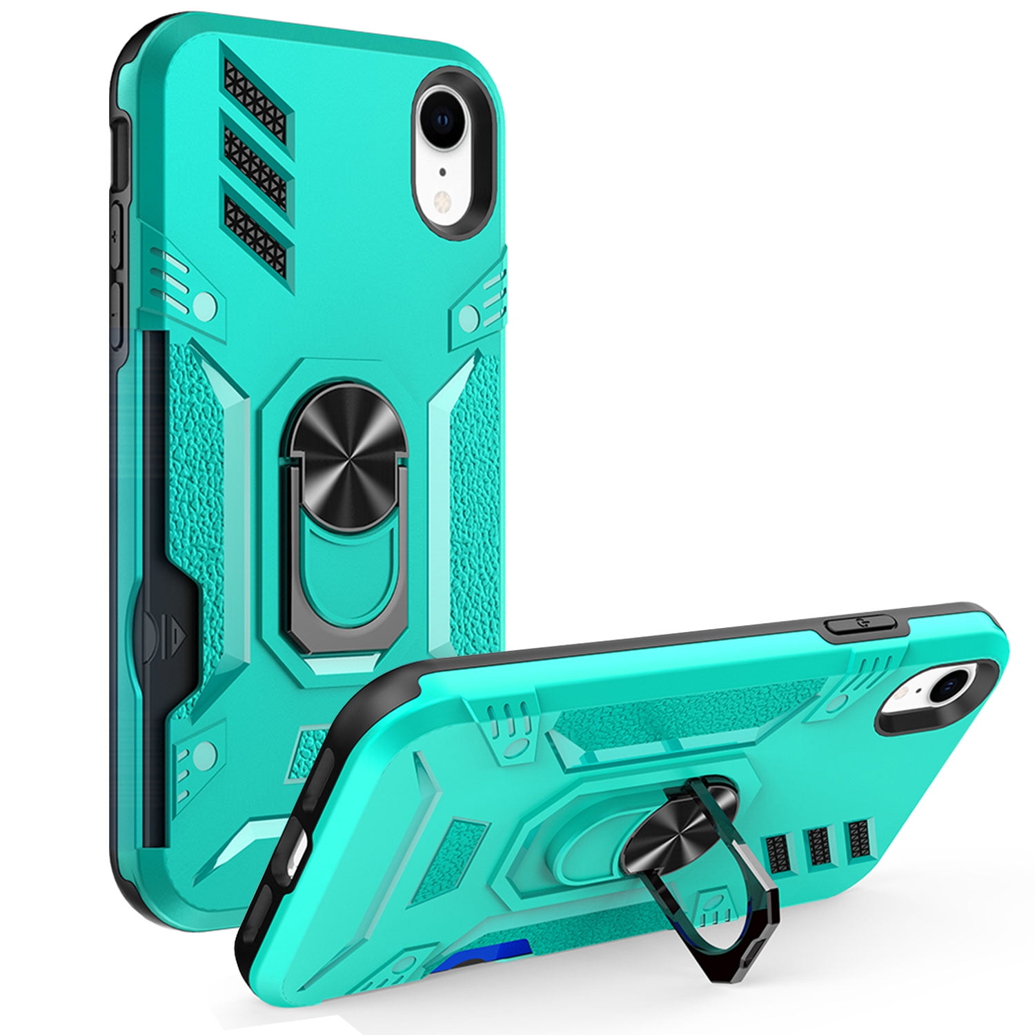 Allytech Compatible with iPhone X Case with Ring Holder Kickstand
