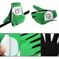 thumbnail image 4 of Golf Gloves Men Pair Left and Right Both Hand Rain Grip Lh Rh Weathersof No Sweat All Weather Grips Soft Comfortable Gray Green Size Small Medium ML Large XL, 4 of 6