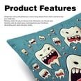 thumbnail image 2 of Tiny Teeth Pillow Covers Inserts Set of 2, Bed Pillow with Unique Patterns,for Home and Office Decor, Available in 16x16, 18x18, and 20x20 Inches, 2 of 6