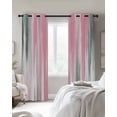 thumbnail image 3 of Pink Gray Blackout Curtains, Light Blocking Print Window Curtains, Contemporary Abstract Gradient Aesthetic Thermal Insulated Window Drapes for Living Room Kitchen Cafe 2 Panels, 84"W x 63"L, 3 of 9