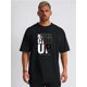 thumbnail image 1 of Men's 'Positive' Monogram Print T-Shirt - Fashionable Graphic Design, Casual Short-Sleeved, Comfortable Polyester Top for Summer, Versatile, T-shirts Tee For Adult, Men, Women, Teen, Teenager, Adoles, 1 of 5