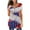 Red, variant on Ecqkame American Flag Shirt Tops Womens 4th of July T-Shirts Women's Independence Day Patriotic V-neck Button-down Meat Covered Short Sleeve Tops Blue XXL