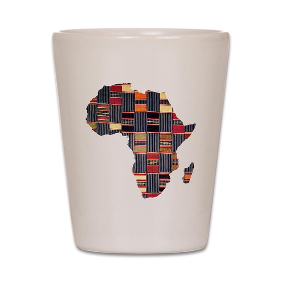 CafePress - Ethnic African Tapestry - White Shot Glass, Unique and Funny Shot Glass
