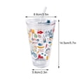 thumbnail image 3 of Toystoory Taza duradera reutilizable de gran capacidad para bebidas frías, refrescos, té, boca ancha, bonitos vasos para beber de verano Teteras, 3 of 6