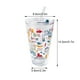 thumbnail image 4 of Inteprter Vaso de cristal de gran capacidad de boca ancha con pajita y tapa, botellas de agua de cristal de dibujos animados de calidad Teteras, 4 of 6