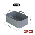 thumbnail image 2 of 2 Pack Air Fryer Silicone Pots, Reusable Rectangle Food Grade Replacement Silicone Air Fryer Bowl, 2 of 8
