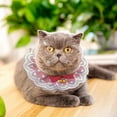 thumbnail image 3 of Reheyre Adjustable Rope Tie Pet Collar with Bells - Cute Cat and Dog Lace Collar Bib for New Year, 3 of 8
