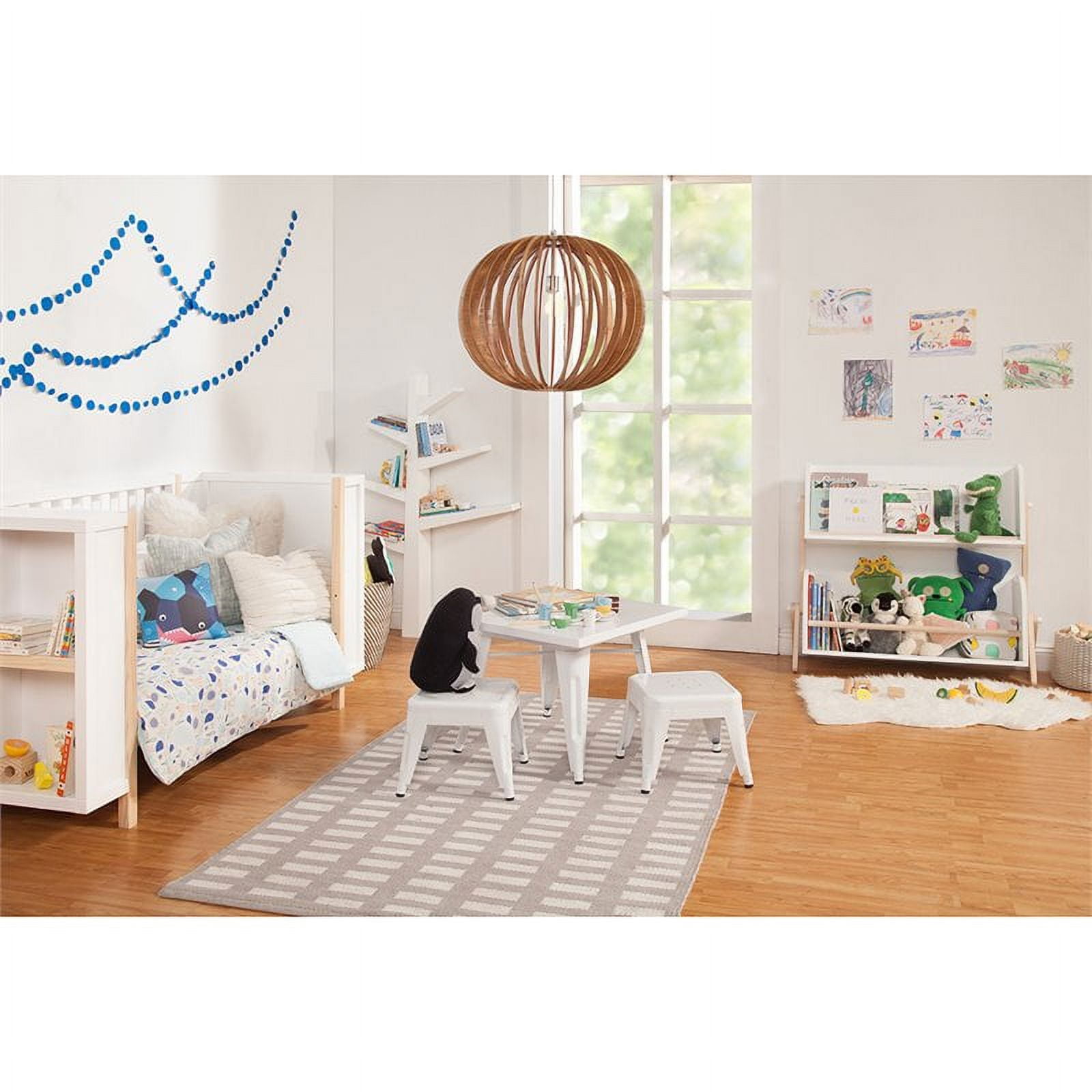 Babyletto Tally 2 Shelf Wood Bookcase in White and Washed Natural Walmart