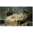 thumbnail image 1 of Ceramic Tile Mural-Hans Zatzka Women Painting 114. 40" w x 24" h using (15) 8 x 8 ceramic tiles, 1 of 3
