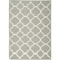 thumbnail image 4 of SAFAVIEH Dhurries Ulysses Geometric Area Rug, Grey/Ivory, 6' x 9', 4 of 10