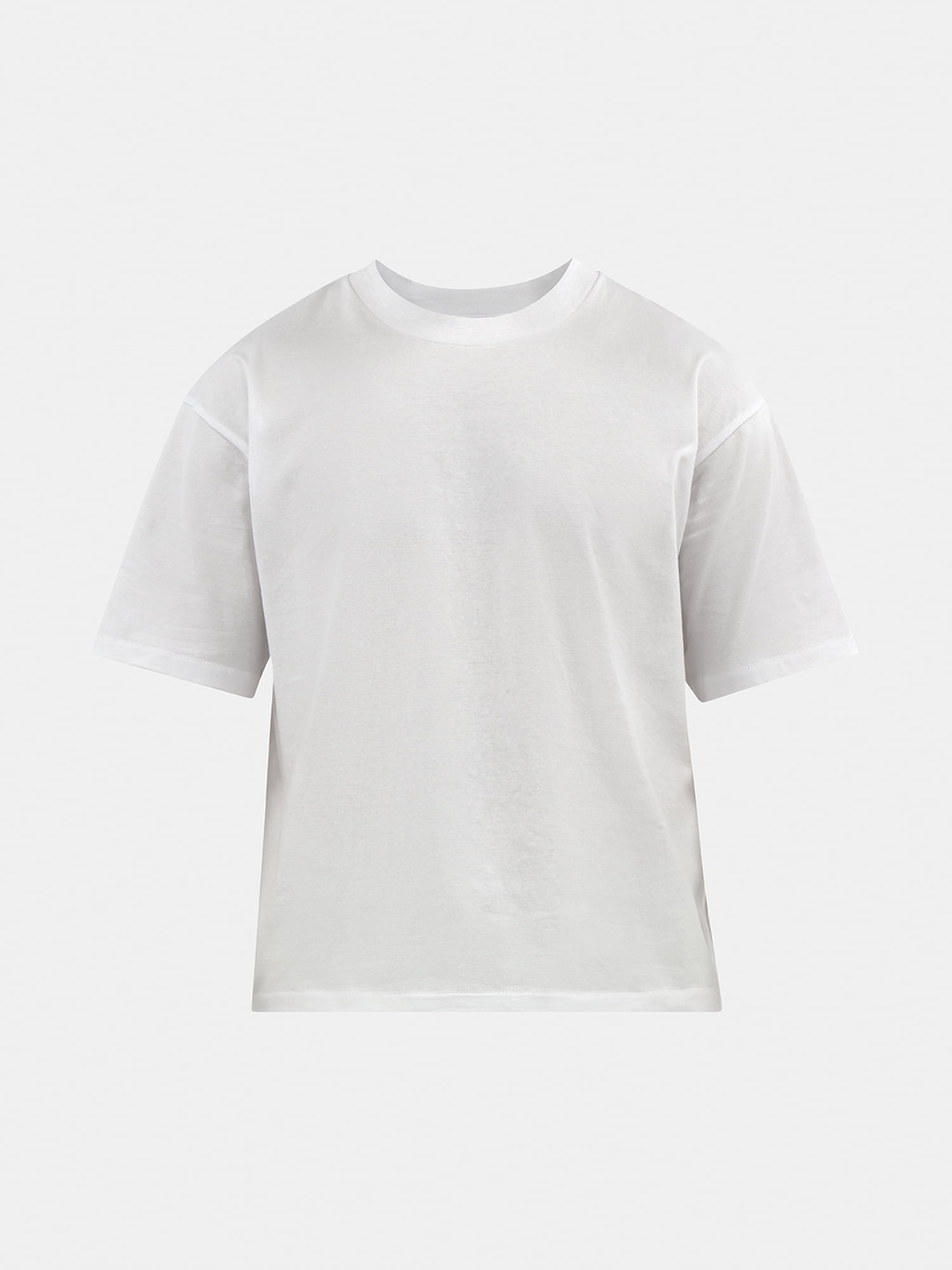 No Boundaries Cotton Oversized Cropped Tee with Short Sleeves, 2-Pack, Men's and Big Men's XS-5XL