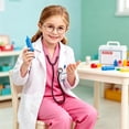 thumbnail image 5 of Kids Doctor Costume 9‑Piece, Scrub Doctor Outfit with White Lab Coat, Real Working Stethoscope for Listening Heartbeat, Halloween Cosplay Dress‑Up Set for Boys & Girls 3-11 Years Old, 5 of 6