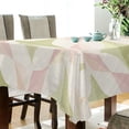 thumbnail image 5 of Yayeee Tablecloths 54" x 54" Rectangle Wrinkle Resistant Party Table Cover, Pastel Pink Geometric, 5 of 8
