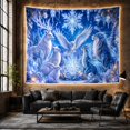 thumbnail image 6 of White Owl and Stag in Glowing Snowy Forest at Night, Mystical Fantasy for Animal Lovers, Enchanted Winter Woodland Art, Christmas Gift Tapestry Wall Hanging for Bedroom and Living Room, 6 of 7