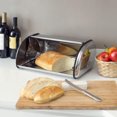 thumbnail image 1 of Roll-Top Lid Stainless Steel Bread Box, Silver, 1 of 3