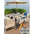 thumbnail image 6 of 60x120 Inch Outdoor Tablecloth with Umbrella Hole Zipper Rectangle Dark Blue Boho Rectangular Tablecloths Outside Waterproof Vintage Shabby Chic Abstract Motifs Patio Table Cover for Picnic Party, 6 of 8