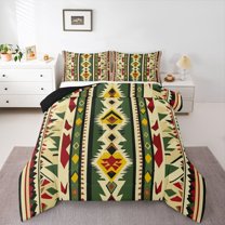 Manfei Tribal Aztec 2pcs Bedding Comforter Set for Teens Boys Girls,Bohemian Flower Twin Comforter Sets,Boho Theme Breathable Bedding Set,Super Cozy Room Decor,Reversible
