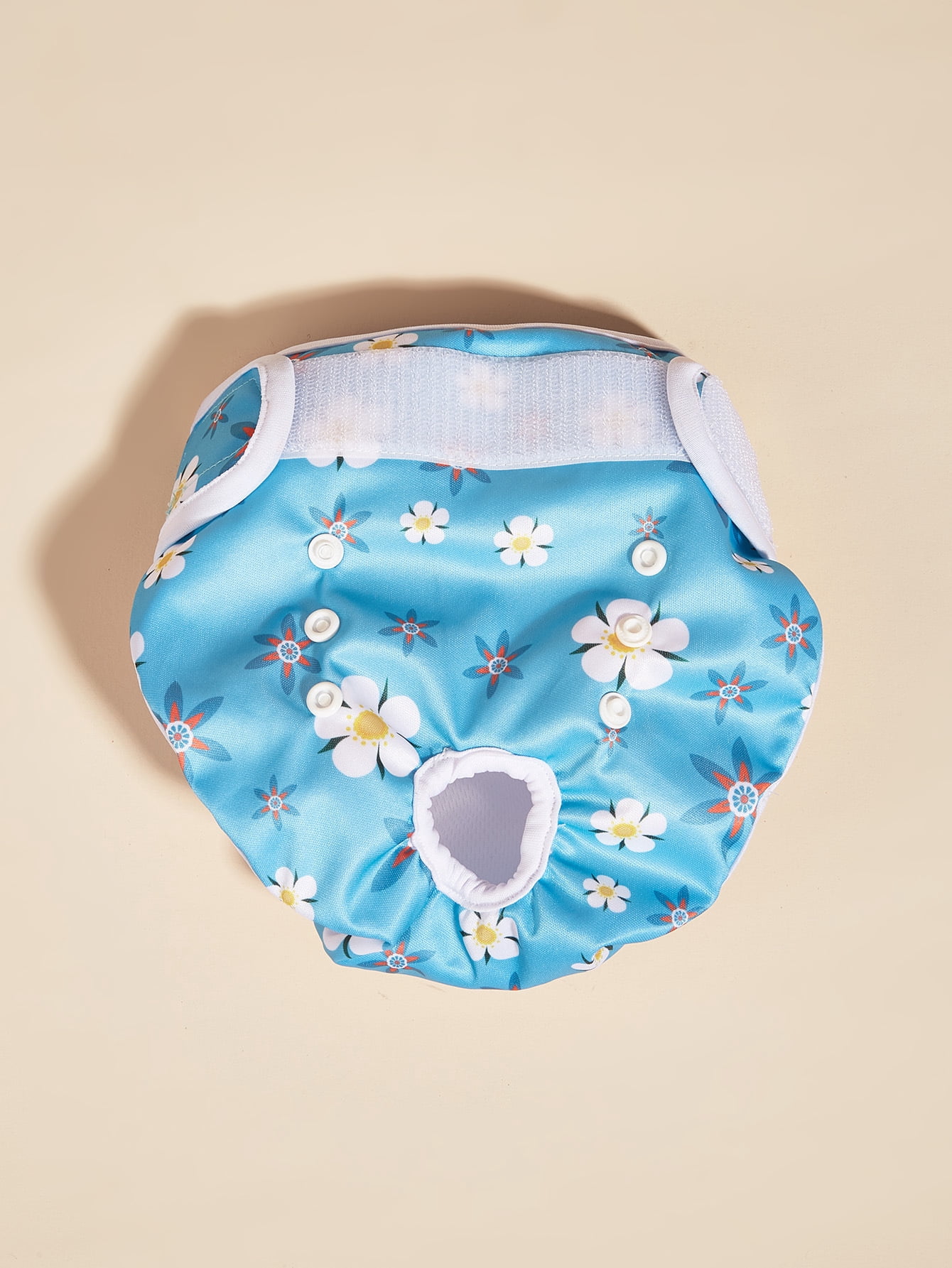 Pet Soft Washable Female Diapers Cute Flower Dog Diapers, Comfort Reusable Doggy Diapers for Girl Dog in Period Heat