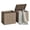 Light Brown, variant on SONGMY 240 Gallon Double-Wall Deck Box with Divider, Side Handles, Resin Outdoor Large Storage Box Waterproof and Lockable for Patio Furniture, Garden, Pool (Brown)