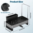 thumbnail image 2 of LIZEVINC Sink Caddy Organizer, Stainless Steel Kitchen Caddy with 360° Self-Drain Sponge Caddy, Removable Brush Holder, Soap & Dishcloth Storage Rack, Rustproof, Non-Slip, for Countertop Organizer, 2 of 8