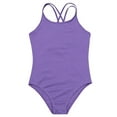 thumbnail image 4 of iEFiEL Kids Girls Spaghetti Strap Ballet Dance Leotard,Sizes 3-14 Purple 10-12, 4 of 7