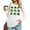 #059-White, variant on Craaazy St Patricks Day Shirts Women's Long Sleeve Round Neck Shamrock Tops Gifts