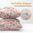 thumbnail image 3 of Coral Floral Pillow Covers 20x20 Inch Set of 2 Vintage Flower Coral Pink and Cream Throw Pillow Covers Chinoiserie Pillowcases Cotton Linen Cushion Covers for Couch Bed Sofa Indoor Outdoor Decor, 3 of 6