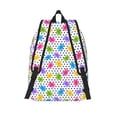 thumbnail image 2 of Lsque Bear And Polka Dot Pattern Canvas Daypack, Durable Backpack, High-quality Versatile Backpack,Vintage Compact Backpack-Medium, 2 of 6