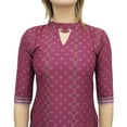thumbnail image 4 of Bimba Women's Designer Burgundy Printed Tunic Top Sassy Kurta Festive Kurti-24, 4 of 5
