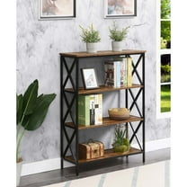 Convenience Concepts Tucson 4 Tier Bookcase, Barnwood/Black