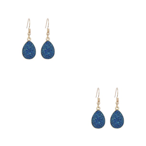 Pendientes colgantes de cadena larga sweethay para mujer color Azul 2Conjunto