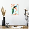 thumbnail image 2 of Elephant Stock Peacock Grandeur Wall Art - Vertical Canvas Wall Art - Living Room Wall Decor - Animal Canvas - Orange And Beige Decor - 8" x 12", 2 of 8