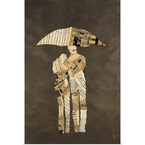 Great BIG Canvas | "Rain Walk" Art Print - 16x24