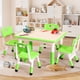 thumbnail image 2 of Mesa Moderna para Niños y Juego de 4 Sillas, Mesa Ajustable de 31.5" con Patas Antideslizantes y Escritorio con Diseño de Grafiti, Juego para Preescolar, 2 of 9