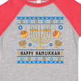thumbnail image 4 of Inktastic Happy Hanukkah Sweater Style Design with Menorah and Dreidel Boys or Girls Toddler T-Shirt, 4 of 5