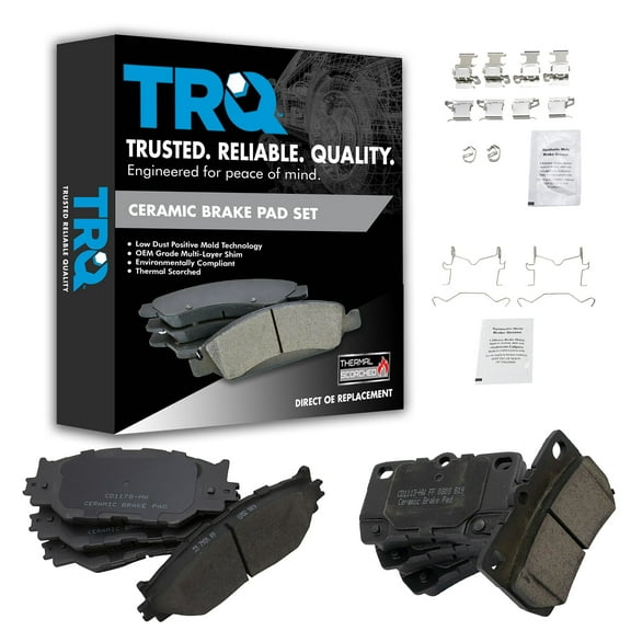 TRQ Front & Rear Premium Posi Ceramic Brake Pad Kit for Lexus IS250 New BFA13078
