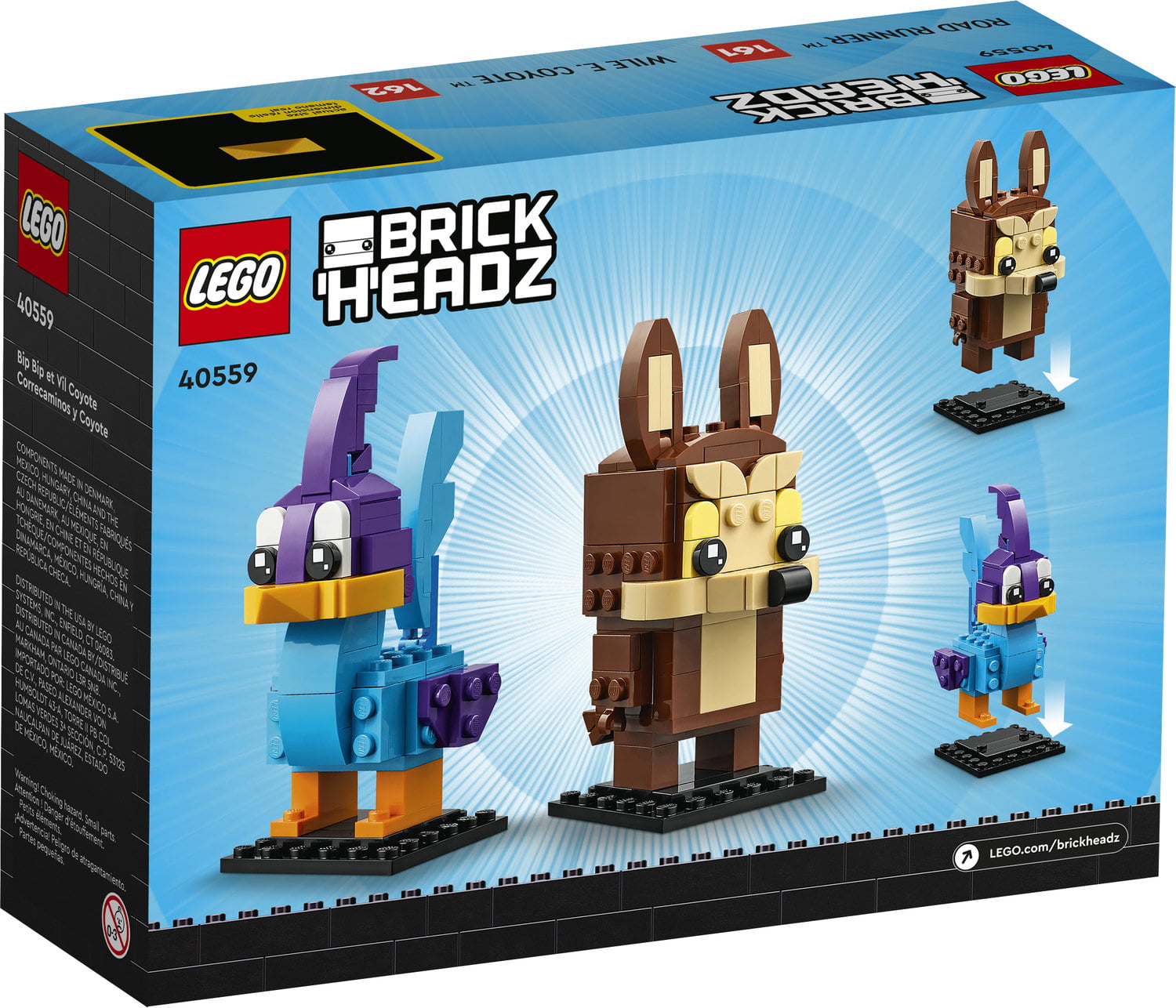 dome Kredsløb Vælg LEGO Brickheadz Road Runner & Wile E. Coyote 40559 (205pcs) - Walmart.com