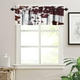 thumbnail image 4 of Cowhide Print Valance,Farm Animals Cow Brown 3D Fur Retro Pattern,Home Living Room Kitchen Decorative Window Curtains Valance,1 Panel 54" x 18", 4 of 6