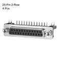 thumbnail image 2 of D-sub Connector Female Socket 25-pin 2-row Right Angle Black 4pcs, 2 of 3