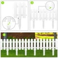 thumbnail image 5 of Valla de jardín de 12 piezas con inserto de valla de 12 piezas, valla de plástico blanco, bordes de valla de jardín, parterres de césped, bordes de plantas, 5 of 5