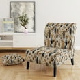 thumbnail image 2 of Designart "Soft Colors Botanicals Pattern" Upholstered Bohemian & Eclectic Accent Chair and Boho Arm Chair - Multiple Color & Pattern, 2 of 7