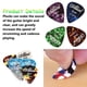 thumbnail image 3 of Púas de guitarra Estrela, 20 piezas, 4 púas antideslizantes de diferente grosor, púas de color aleatorio, púas de celuloide para instrumentos de guitarra acústica, eléctrica, ukelele, incluye 0,46, 3 of 7
