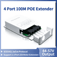 thumbnail image 2 of 4 Port POE Extender 100M Outdoor Rainproof Network POE Repeater IP30 VLAN 44-57V 30W for POE Camera Wireless AP,1 * POE Extender,Gray-White, 2 of 8