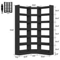 thumbnail image 3 of 71" Tall Corner Bookcase, Modern L-Shape Bookshelf with 18 Cube, Triple Wide Bookcase Display Display Shelf for Living Room, Home Office, Black, 3 of 10